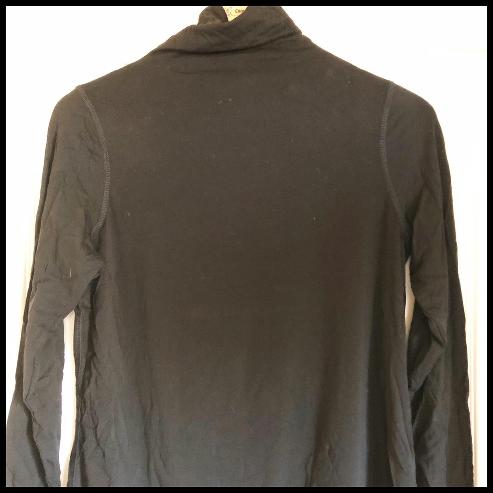 VINCE Classic Black Funnel Neck Long Sleeve Top. - Picture 2 of 5